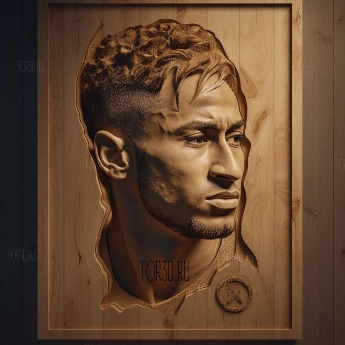 Neymar 2 stl model for CNC